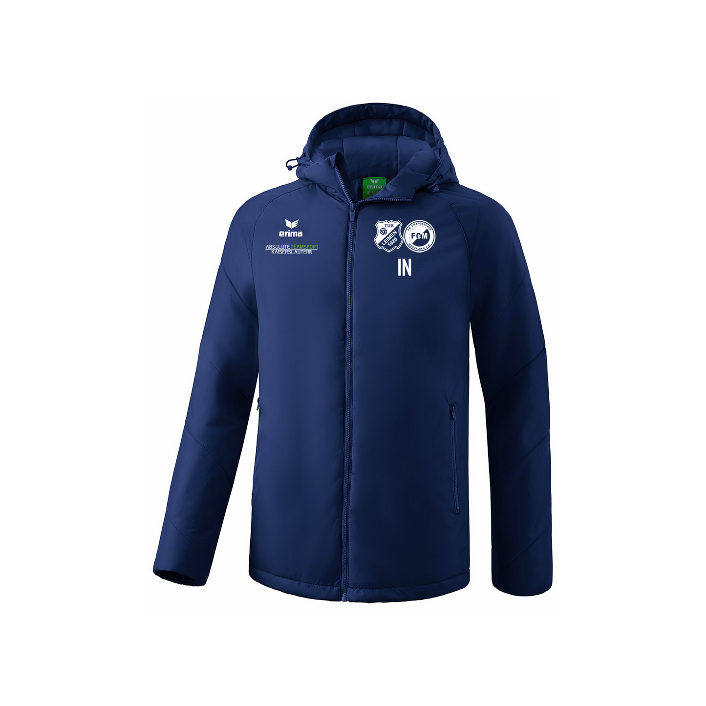 Erima Six Wings Team Winterjacke KINDER - in 3 Farben - wahlweise mit Wappen