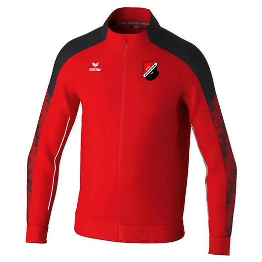 ERIMA Kinder/ Unisex EVO STAR Trainingsjacke in Rot/Schwarz Inkl. MTSV Beindersheim