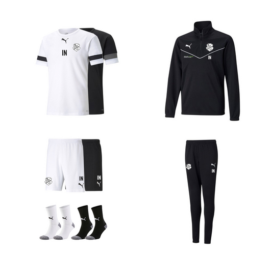 PUMA Herren 5-Teile Set in schwarz oder weiß inkl. Wappen Mutterstadt mit IN