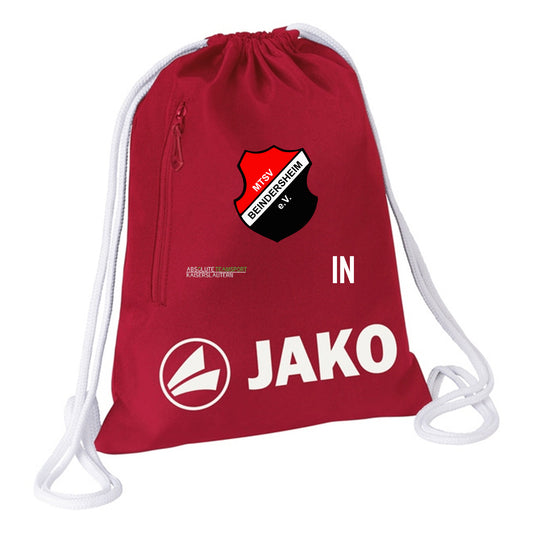 JAKO Gymsack JAKO in Rot oder Schwarz Inkl. MTSV Beindersheim Wappen