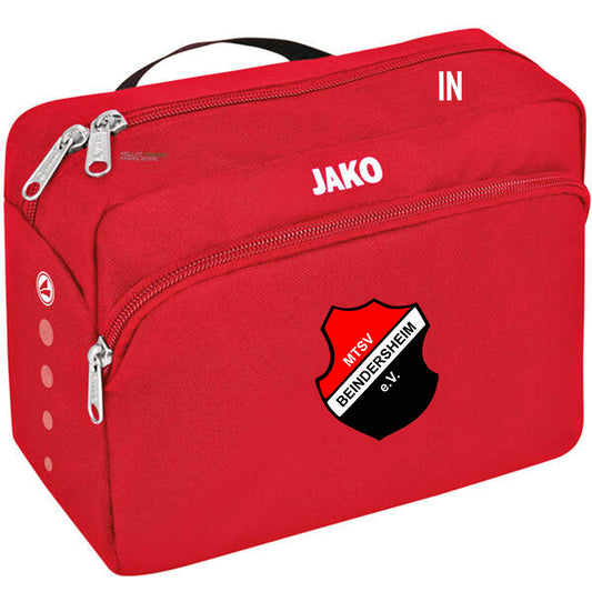 JAKO Kulturtasche Classico in Rot oder Schwarz Inkl. MTSV Beindersheim Wappen