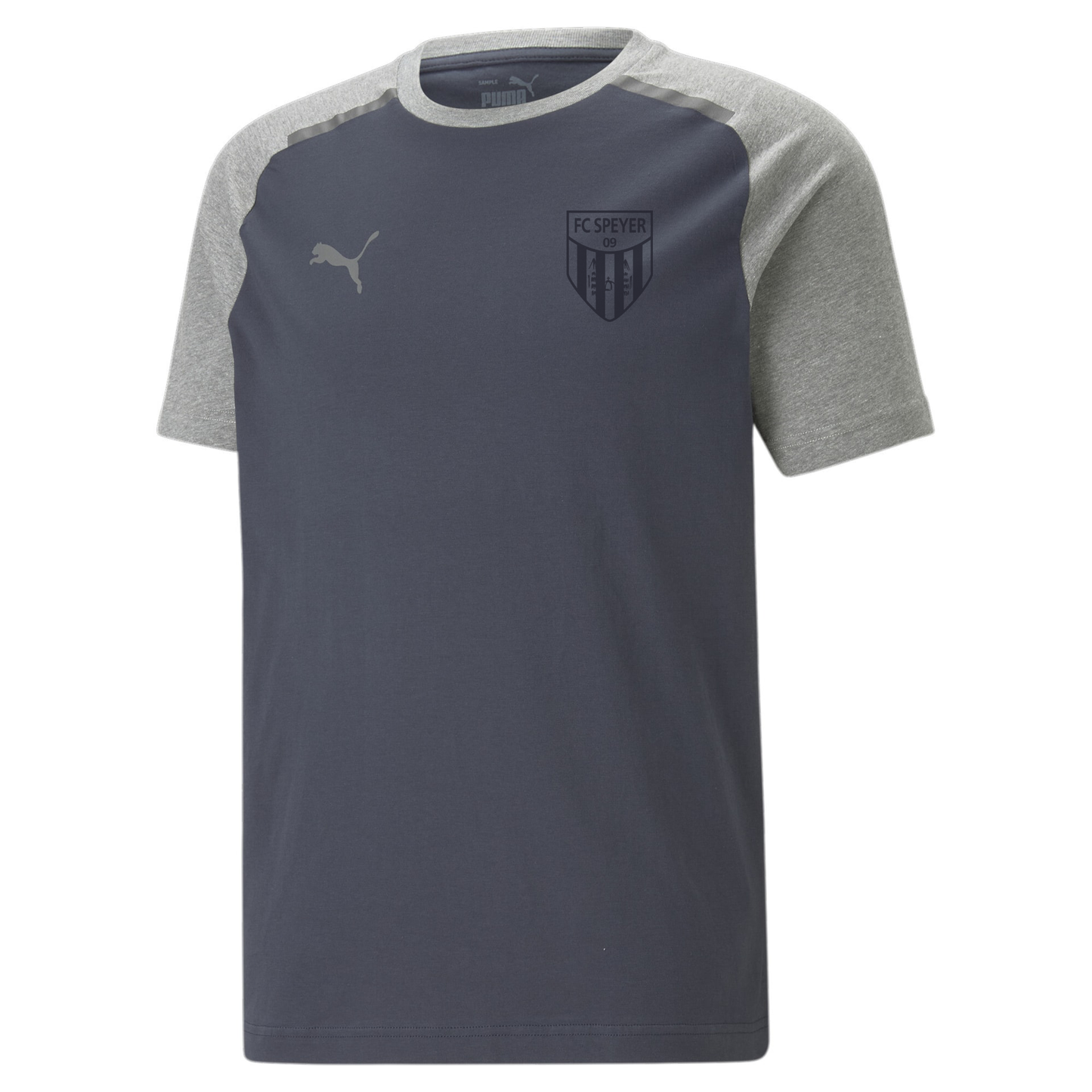 #LIFESTYLE - PUMA teamCUP Casuals Tee Marine inkl. FC Speyer 09 Wappen Ton in Ton