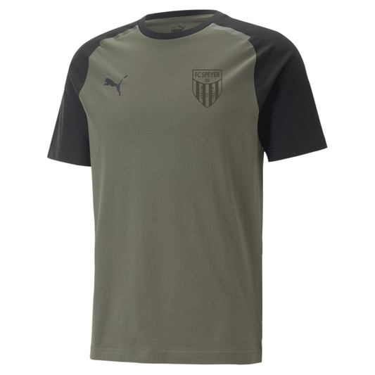 #LIFESTYLE - PUMA teamCUP Casuals Tee Olive inkl. FC Speyer 09 Wappen Ton in Ton