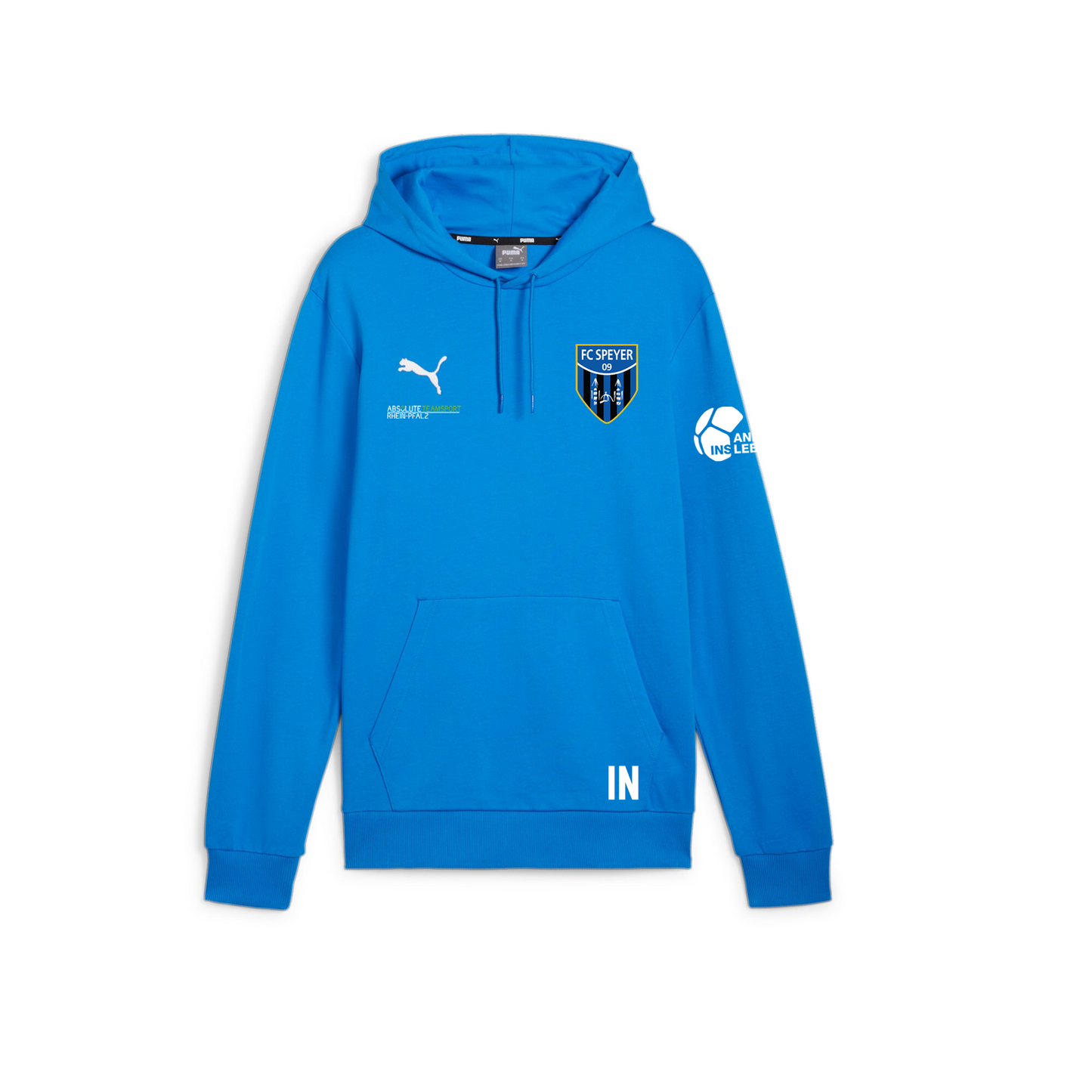 #PRÄSENTATION - PUMA teamGOAL Hoody inkl. FC Speyer 09 3D-Wappen, Sponsor & IN