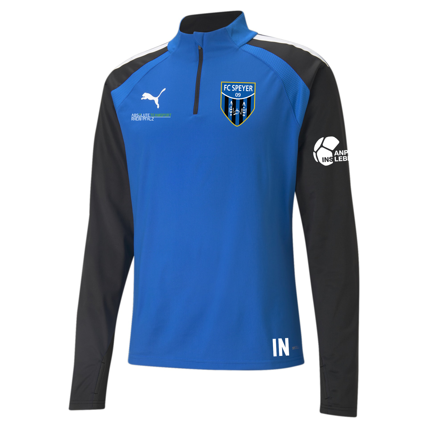 #TRAINING - PUMA 1/4 Zip Top inkl. FC Speyer 09 3D-Wappen, Sponsor & IN