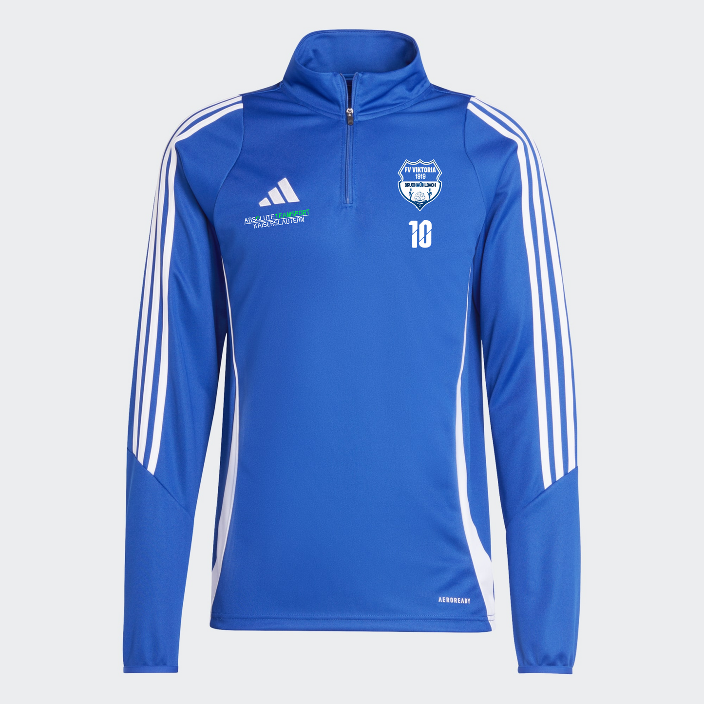 ADIDAS Herren Training Top Tiro24 Blau inkl. FV Viktoria Bruchmühlbach Wappen